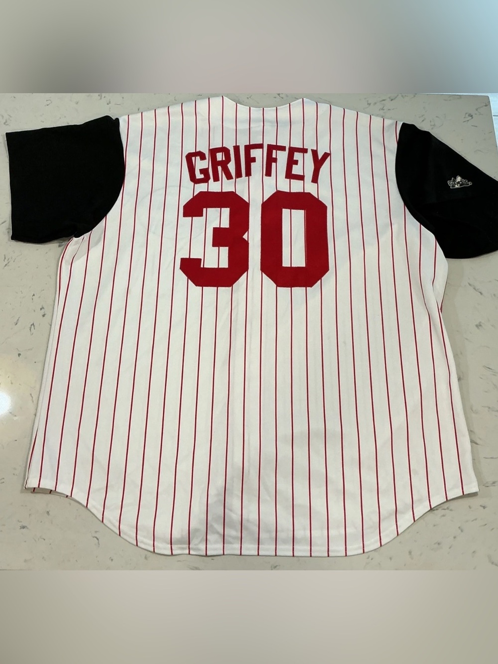 KEN GRIFFEY JR Jersey Majestic Cincinnati Reds Vintage Mens Size 2X Baseball